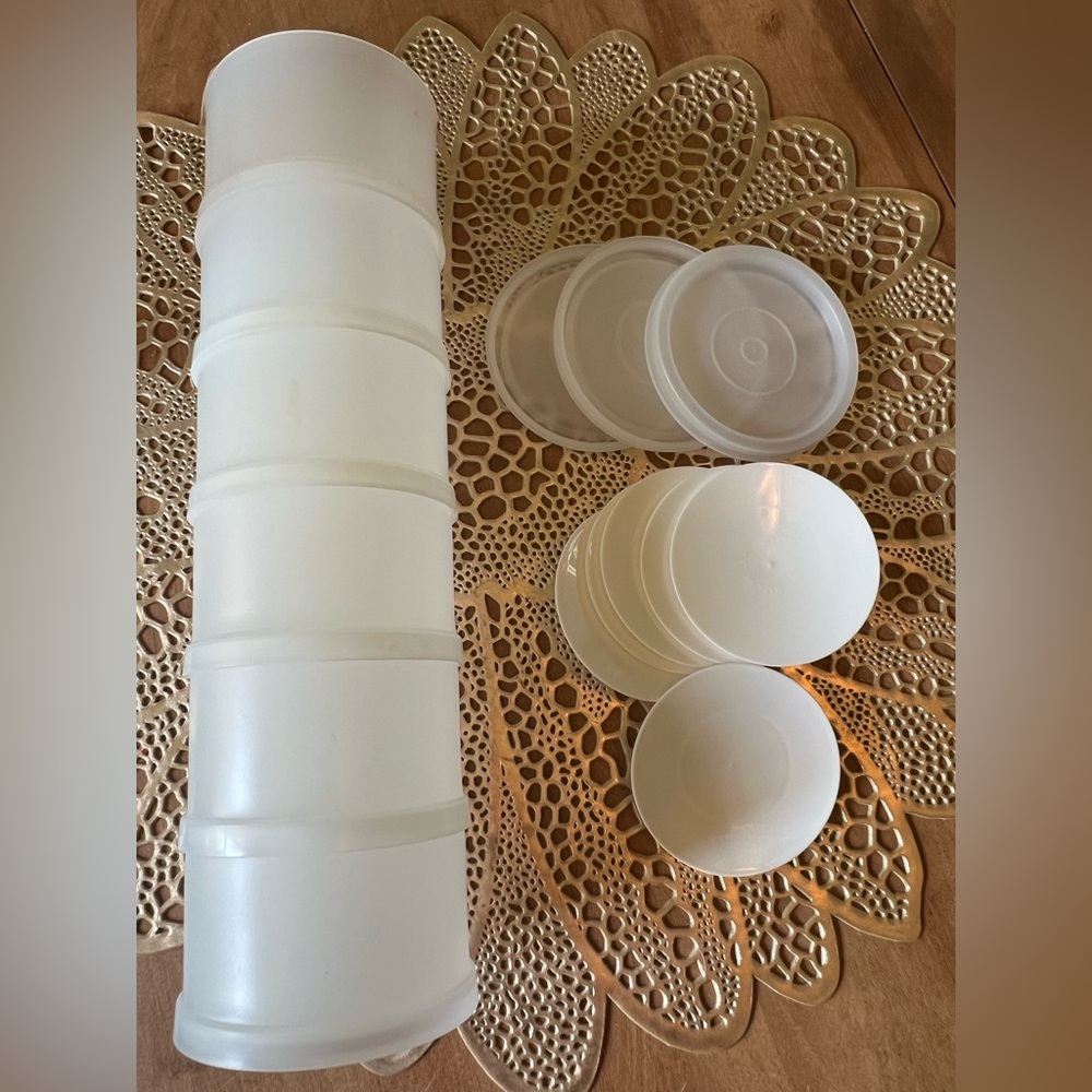 Tupperware Ice Cream Sandwich Maker Stacker Complete Set of 6 Molds  Clear